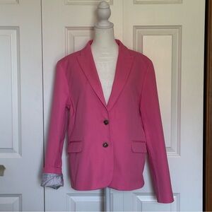 J. Crew Bright Pink Two-Button Women's Blazer